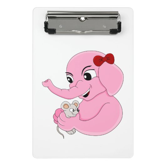 Mini Porte-bloc Caricature pour fille d'éléphant mignon mini porte (Devant)