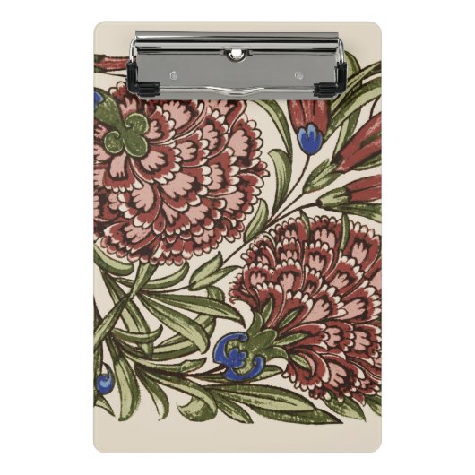 Mini Porte-bloc Carnation Carrelage Fleur Antique Art Rustique (Devant)