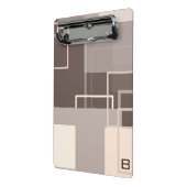 Mini Porte-bloc Carrés géométriques - Crème au chocolat (Angle2)