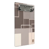 Mini Porte-bloc Carrés géométriques - Crème au chocolat (Incliné)