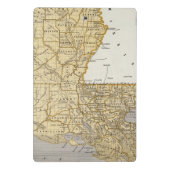 Mini Porte-bloc Carte d'atlas de la Louisiane (Dos)