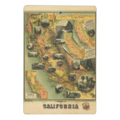 Mini Porte-bloc Carte de la Californie (Dos)