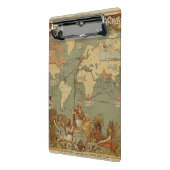 Mini Porte-bloc Carte du monde Antique 1886 Illustré (Angle2)