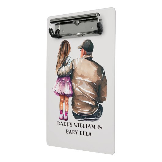 Mini Porte-bloc Caution père et fille (11) (Angle2)