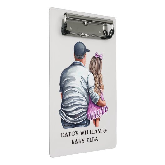 Mini Porte-bloc Caution père et fille (12) (Incliné)