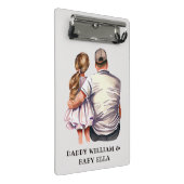 Mini Porte-bloc Caution père et fille (13) (Incliné)