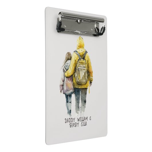 Mini Porte-bloc Caution père et fille (2) (Incliné)