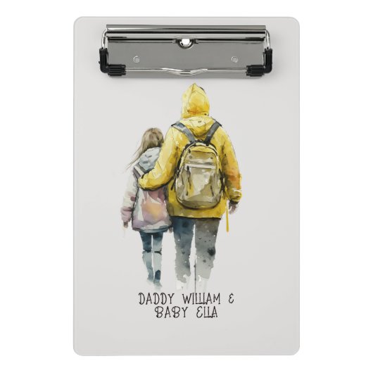 Mini Porte-bloc Caution père et fille (2) (Devant)