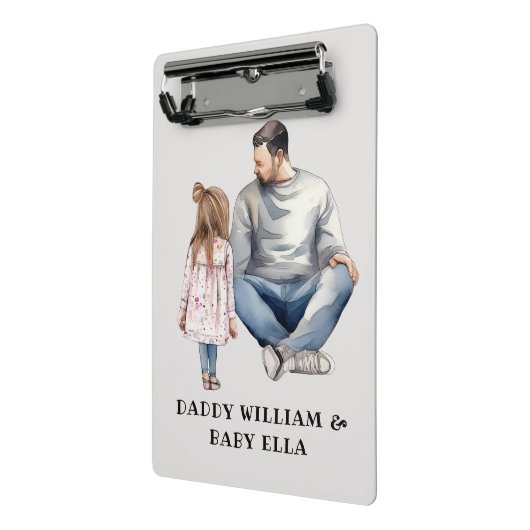 Mini Porte-bloc Caution père et fille (4) (Angle2)