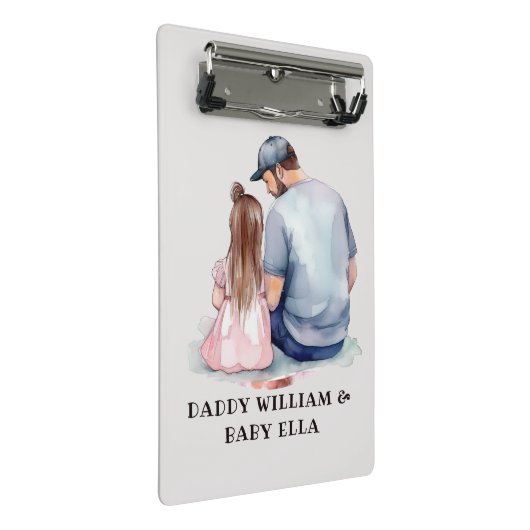 Mini Porte-bloc Caution père et fille (7) (Incliné)