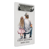 Mini Porte-bloc Caution père et fille noire (11) (Incliné)