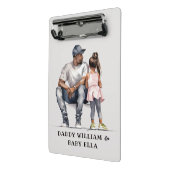 Mini Porte-bloc Caution père et fille noire (3) (Angle2)