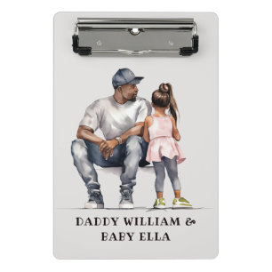 Mini Porte-bloc Caution père et fille noire (3)