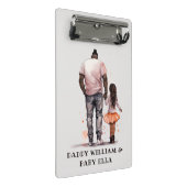 Mini Porte-bloc Caution père et fille noire (5) (Incliné)