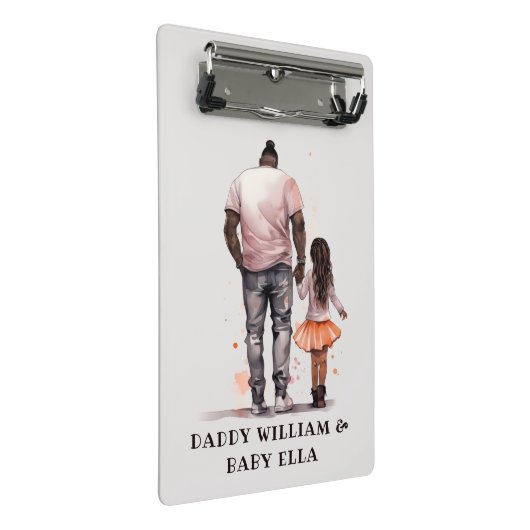 Mini Porte-bloc Caution père et fille noire (5) (Incliné)