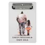 Mini Porte-bloc Caution père et fille noire (5) (Devant)