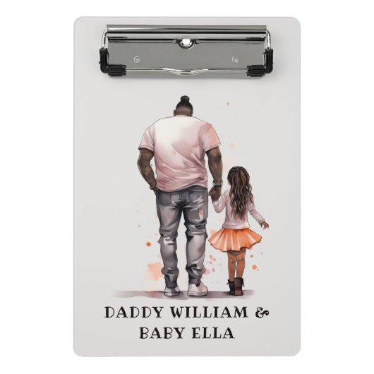 Mini Porte-bloc Caution père et fille noire (5) (Devant)