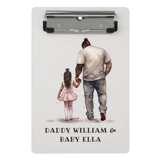 Mini Porte-bloc Caution père et fille noire (6) (Devant)