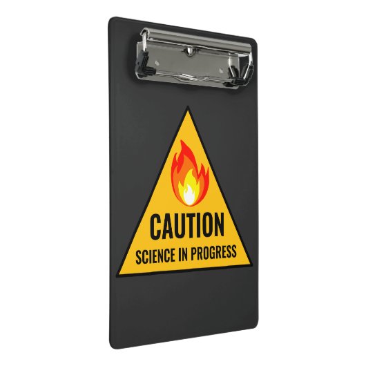 Mini Porte-bloc Caution Science in Progress (Incliné)