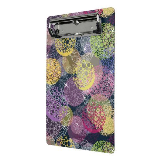 Mini Porte-bloc Cercle mignon abstrait de point de polka (Angle2)