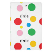 Mini Porte-bloc Cercles motif sur blanc (Dos)