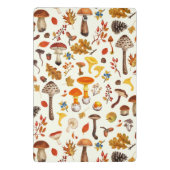 Mini Porte-bloc Champignons sauvages sur blanc (Dos)