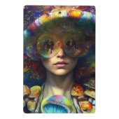 Mini Porte-bloc Champignons Visions Trippy Retro Sytyle AI Art (Dos)
