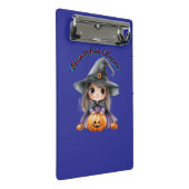 Mini Porte-bloc Charming Witch Girl Halloween Décor avec Citrouill (Incliné)