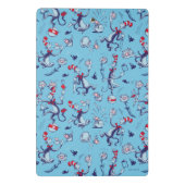 Mini Porte-bloc Chat Dans Le Casquette | Motif bleu (Dos)