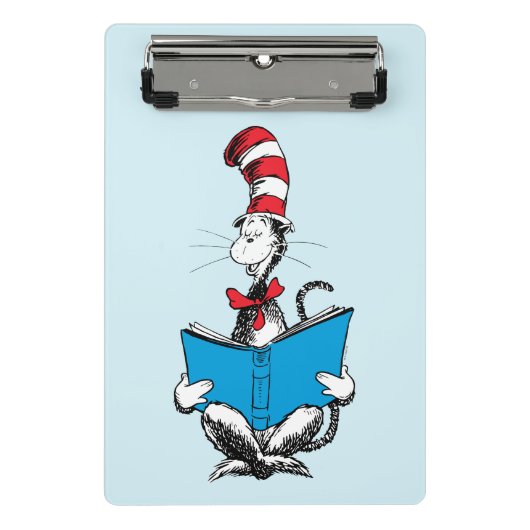Mini Porte-bloc Chat dans le chapeau en lecture (Devant)