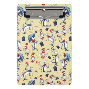 Mini Porte-bloc Chat dans le Chapeau Motif Jaune