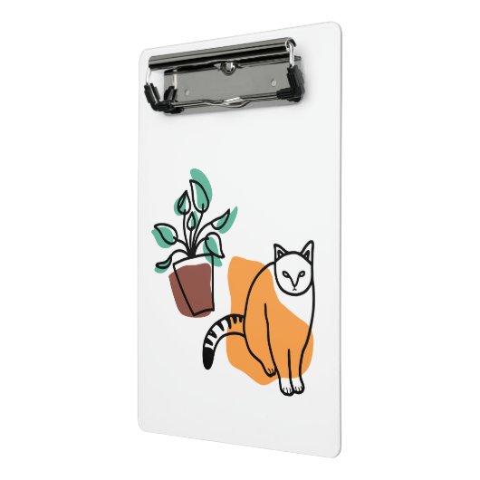 Mini Porte-bloc Chat et le plante (Angle2)