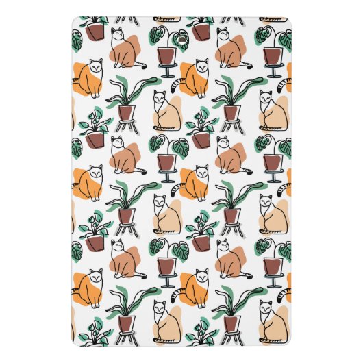 Mini Porte-bloc Chat et le plante (Dos)