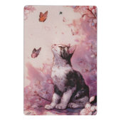 Mini Porte-bloc Chat Fleur de Cerisier et Papillons (2) (Dos)