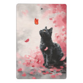 Mini Porte-bloc Chat Fleur de Cerisier et Papillons (3) (Dos)