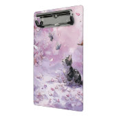 Mini Porte-bloc Chat Fleur de Cerisier et Papillons (5) (Angle2)