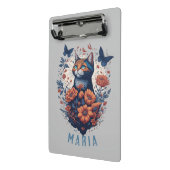 Mini Porte-bloc Chat floral Nice Kitten personnalisé (Angle2)