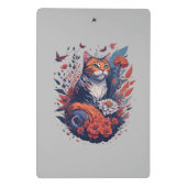 Mini Porte-bloc Chat floral Nice Kitten personnalisé (Dos)