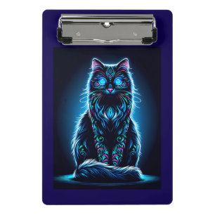 Mini Porte-bloc Chat néon fond vif-97948