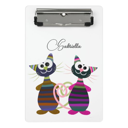 Mini Porte-bloc Chats colorés (Devant)