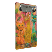 Mini Porte-bloc Chats d'aquarelle de Boho - Art de la féline terre (Incliné)