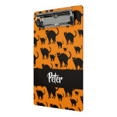 Mini Porte-bloc Chats noirs en orange (Angle2)
