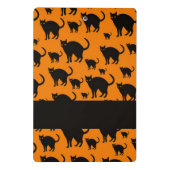Mini Porte-bloc Chats noirs en orange (Dos)