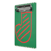 Mini Porte-bloc Chaussette de Noël sur fond vert (Angle2)