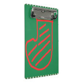 Mini Porte-bloc Chaussette de Noël sur fond vert (Incliné)