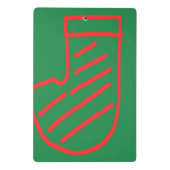 Mini Porte-bloc Chaussette de Noël sur fond vert (Dos)