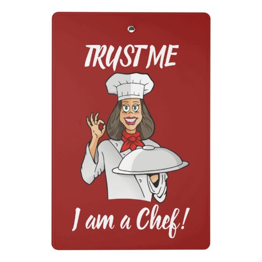 Mini Porte-bloc Chef femme (Dos)