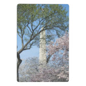 Mini Porte-bloc Cherry Blossoms and the Washington Monument in DC (Dos)