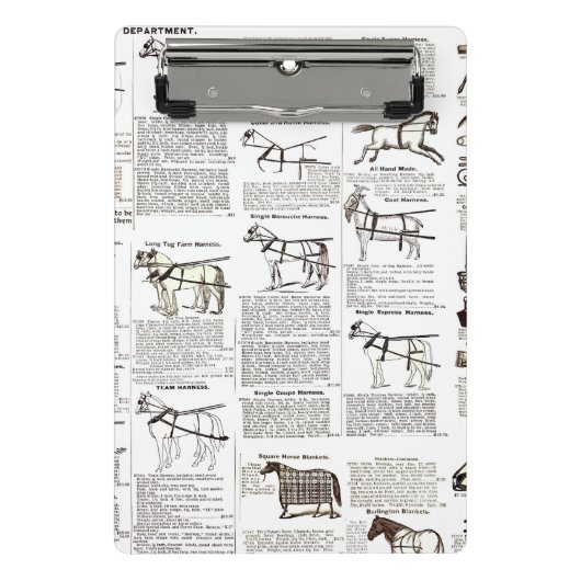 Mini Porte-bloc Cheval Antique Publicité Journal Art (Devant)