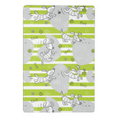 Mini Porte-bloc chien jouant l'arrière - plan de motif (Dos)